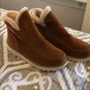 Brown Faux Fur Booties